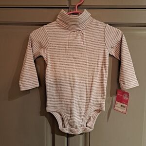 Carter's pink & gray 9 months turtleneck body suit, New